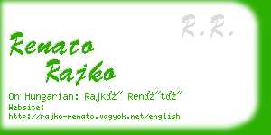 renato rajko business card